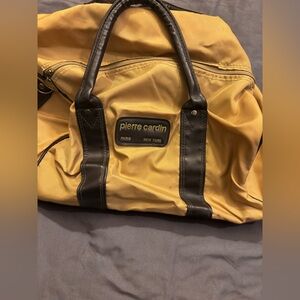 Pierre Cardin Yellow Duffel with Dark Brown Trim